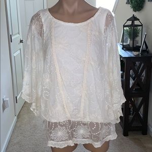 Democracy drape lace shirt